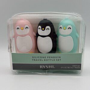 Silicone Penguin Travel Bottle 3 Set Toiletries Squeezable 3 fl oz TSA Approved